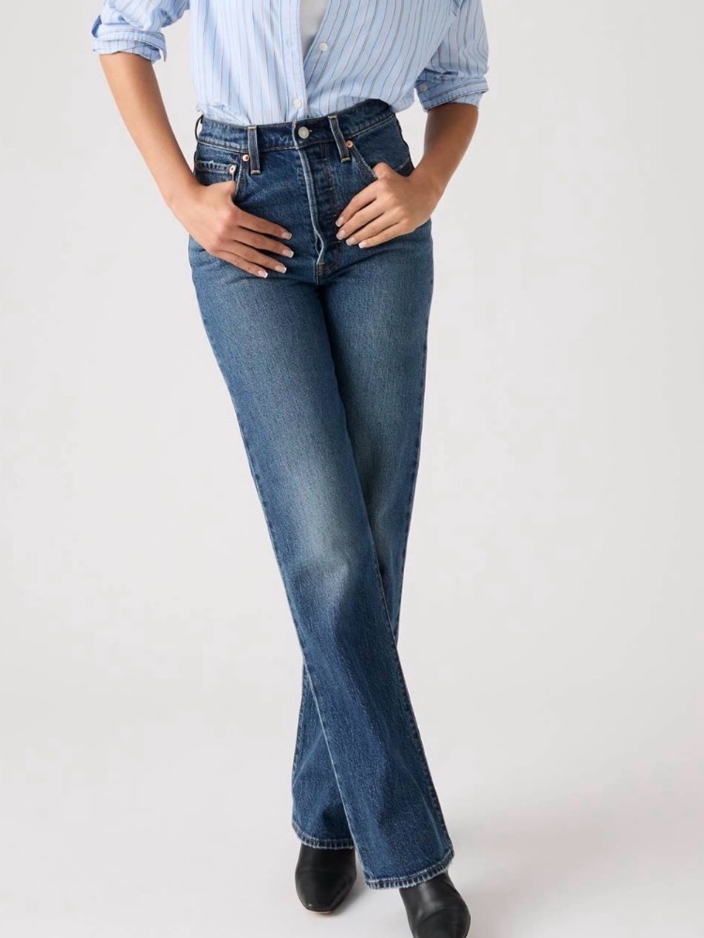 Ribcage full length high rise Blue Women's Jeans